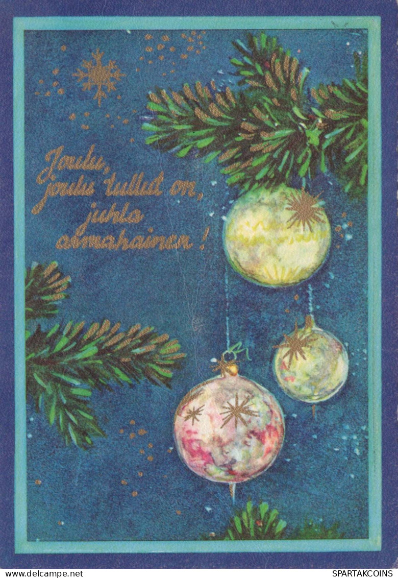 Bonne Année Noël Vintage Carte Postale CPSM #PAV155.FR - Nouvel An