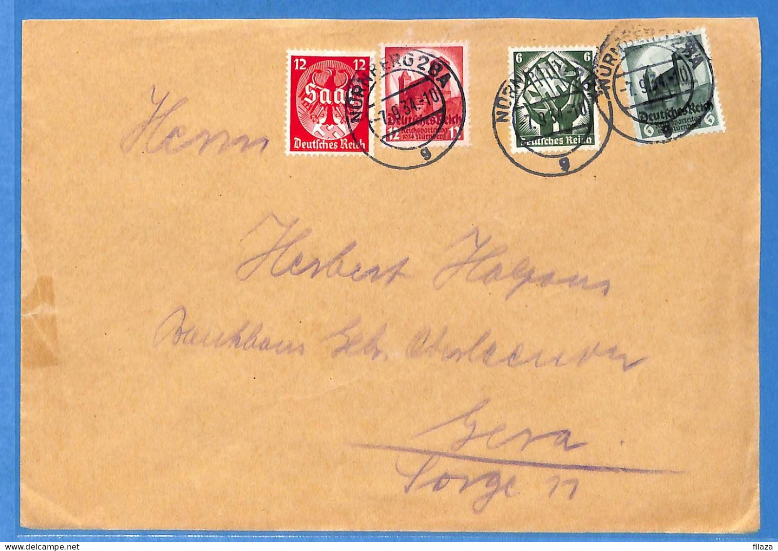 Allemagne Reich 1934 - Lettre De Nurnberg - G33544 - Cartas & Documentos