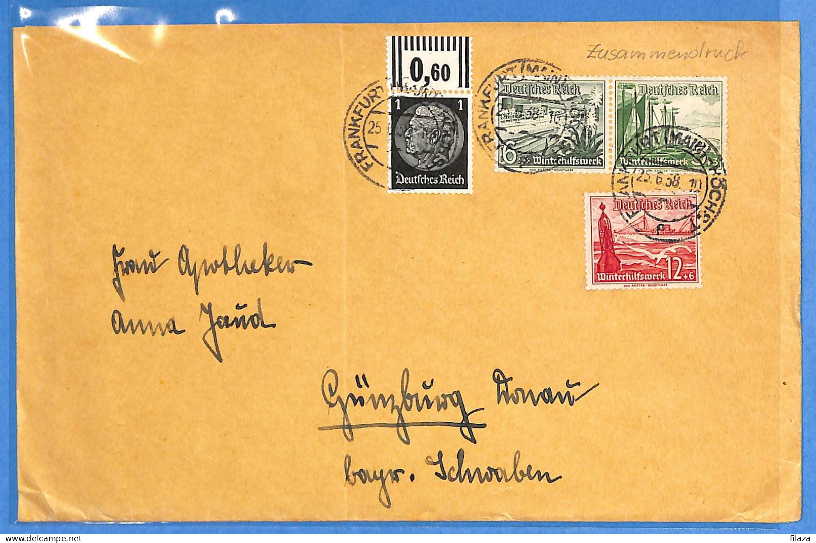 Allemagne Reich 1938 - Lettre De Frankfurt - G33537 - Cartas & Documentos