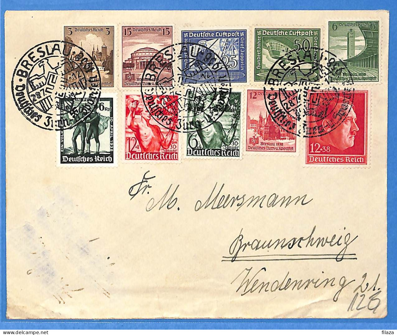 Allemagne Reich 1938 - Lettre De Breslau - G33538 - Cartas & Documentos