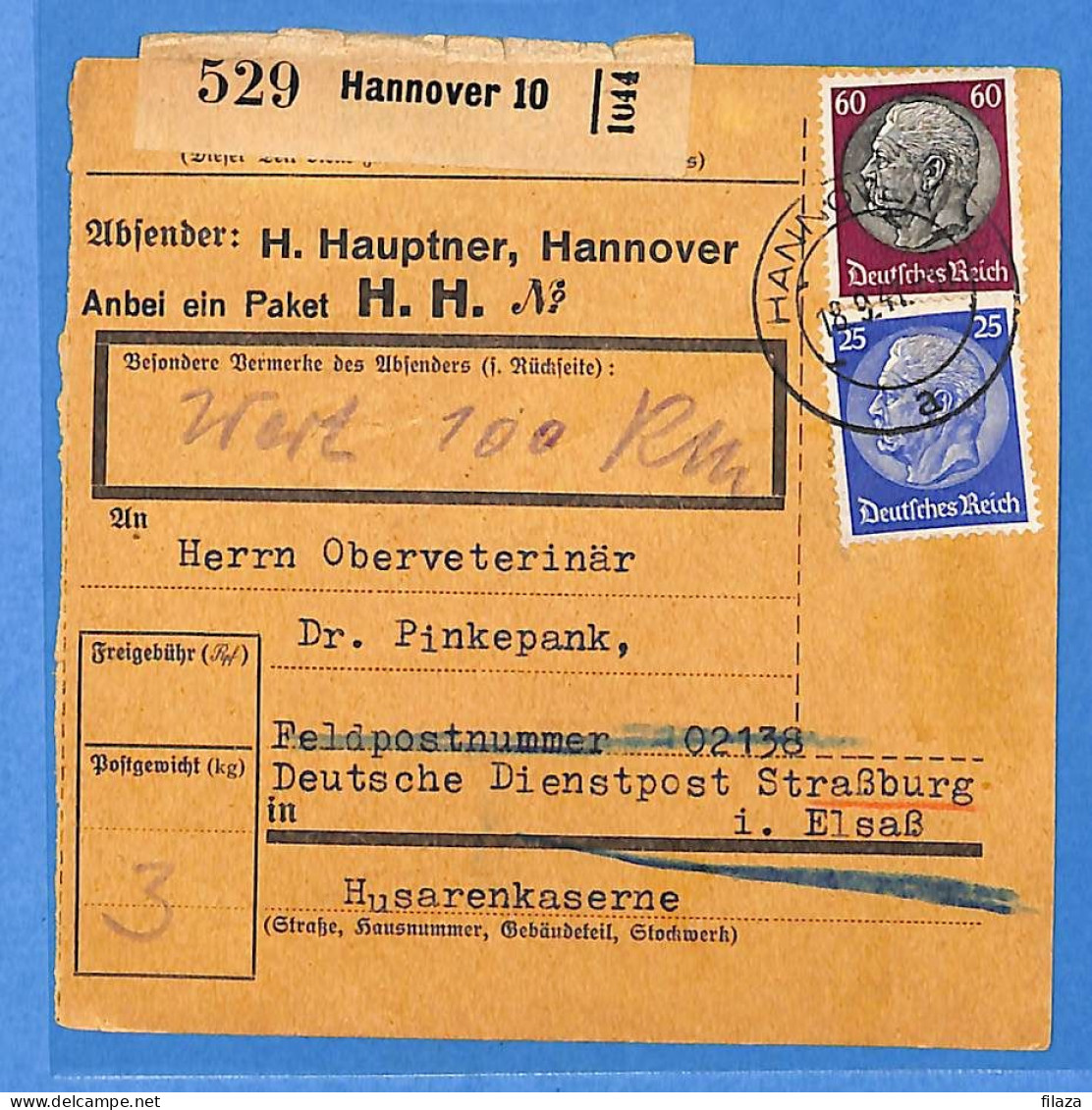 Allemagne Reich 1941 - Carte Postale De Hannover - G33502 - Covers & Documents