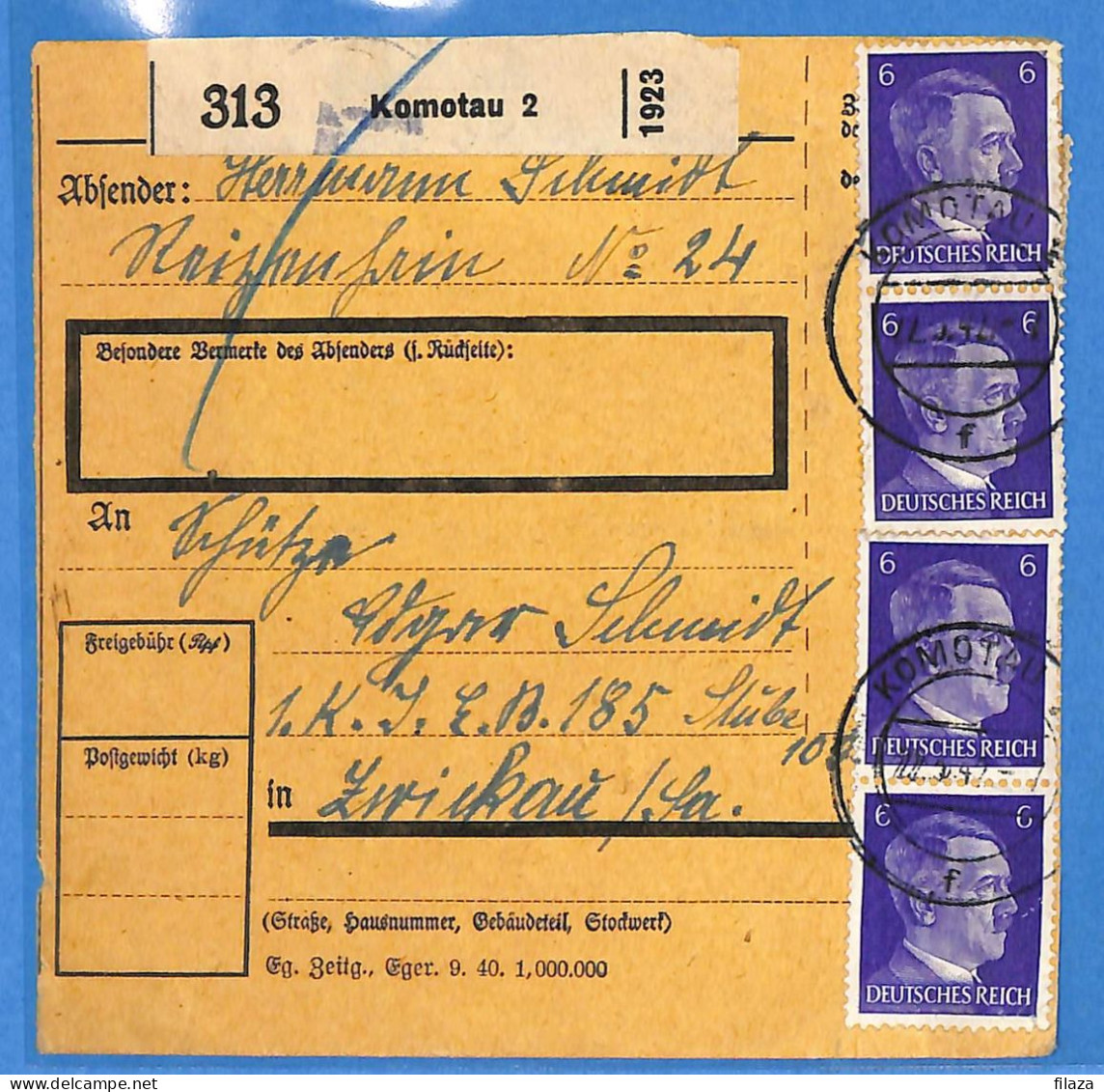 Allemagne Reich 1942 - Carte Postale De Komotau - G33493 - Briefe U. Dokumente
