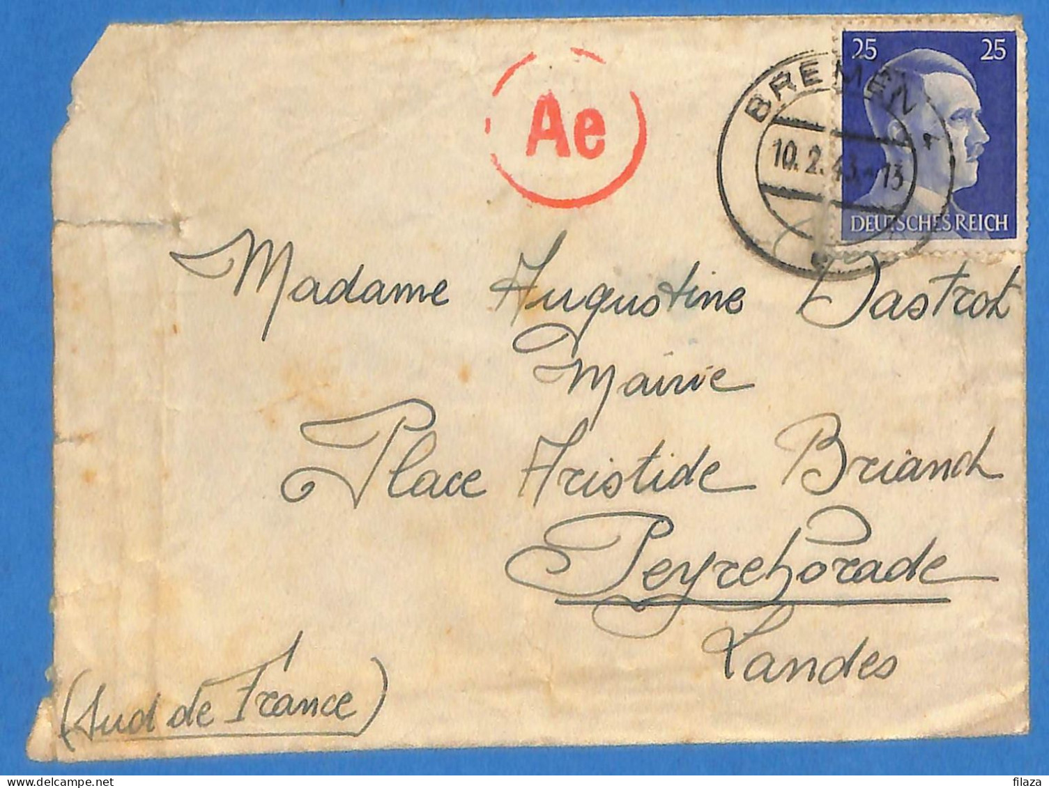 Allemagne Reich 1943 - Lettre De Bremen Aux France - G33463 - Covers & Documents