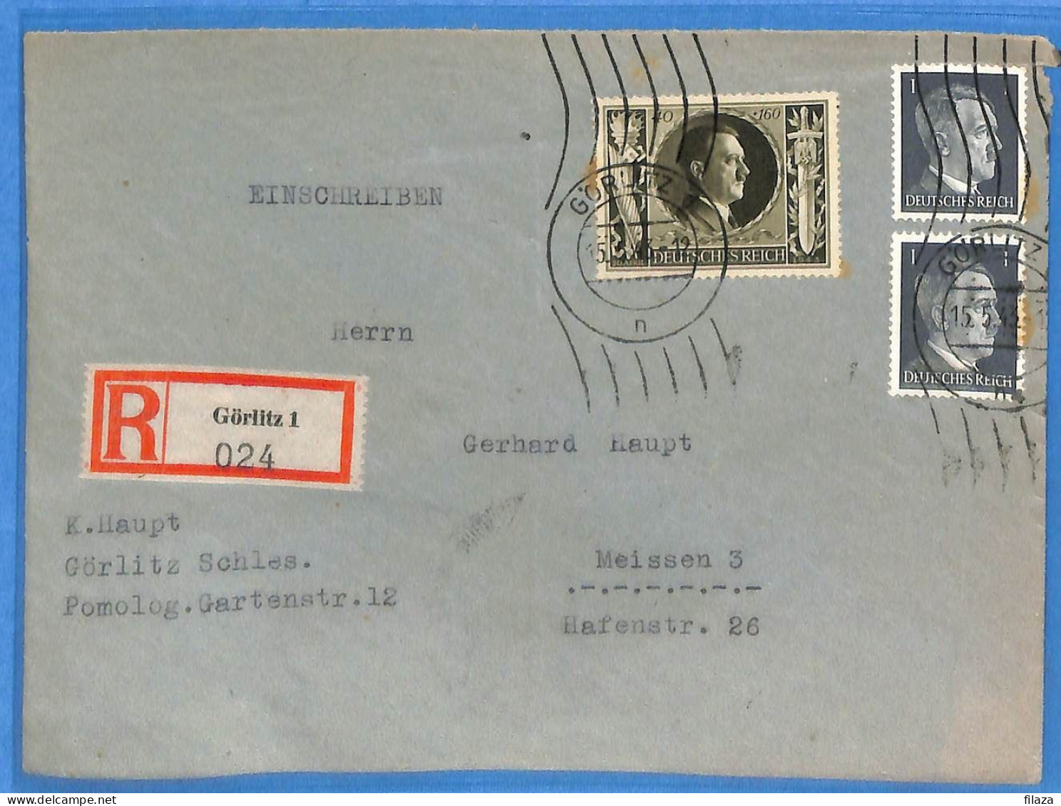 Allemagne Reich 1943 - Lettre Einschreiben De Gorlitz - G33451 - Briefe U. Dokumente