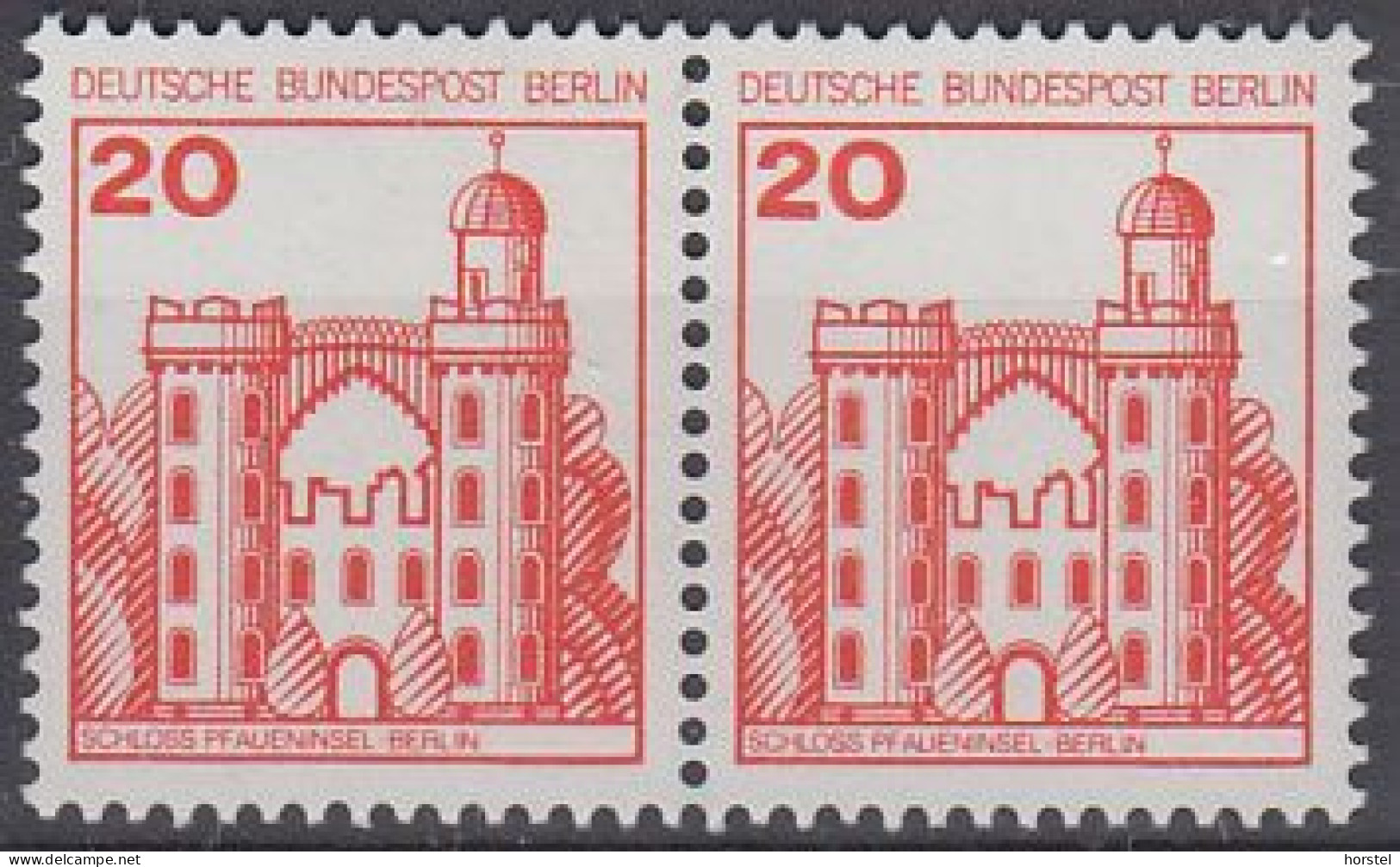 Berlin Mi.Nr.533A+533A - Burgen Und Schlösser - Pfaueninsel - Waagerechtes Paar - Postfrisch - Neufs