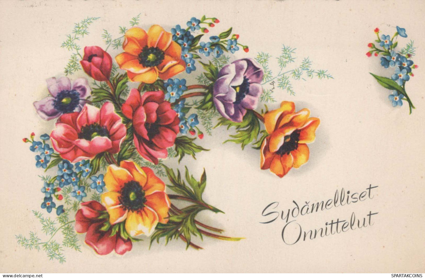 FLOWERS Vintage Postcard CPA #PKE691.GB - Fleurs