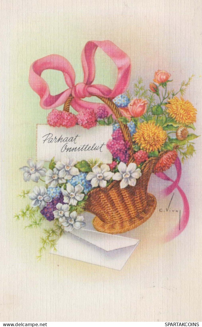 FLOWERS Vintage Postcard CPSMPF #PKG053.GB - Flowers