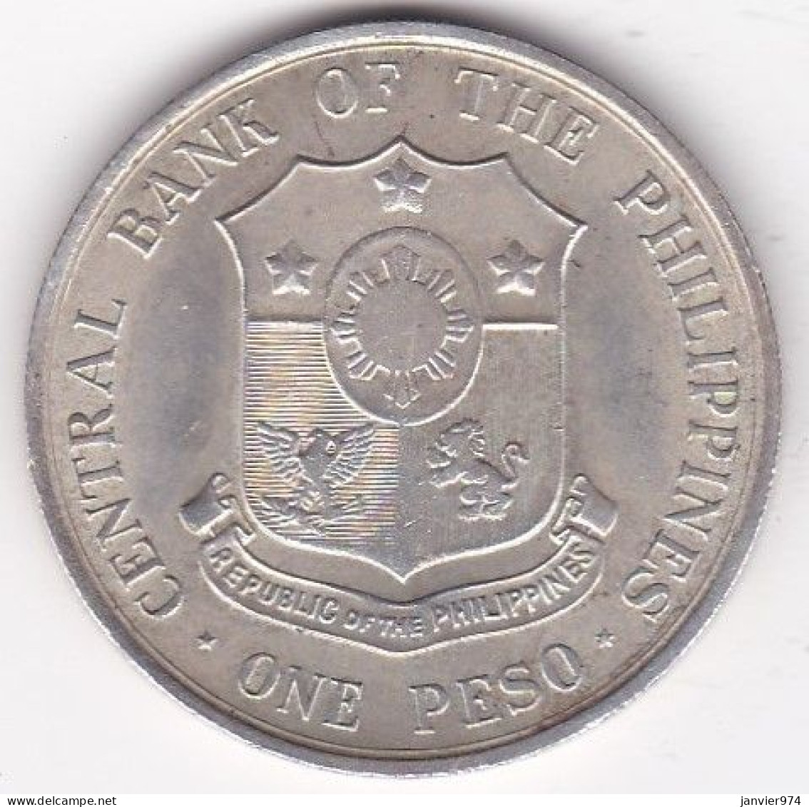 Philippines 1 Peso 1963 , Andrés Bonifacio, En Argent , KM# 193 - Philippines