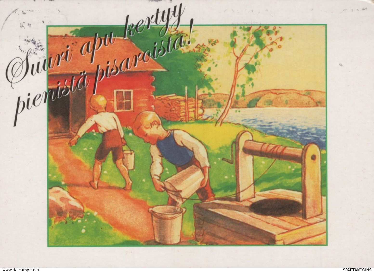 CHILDREN CHILDREN Scene S Landscapes Vintage Postcard CPSM #PBU180.GB - Scènes & Paysages