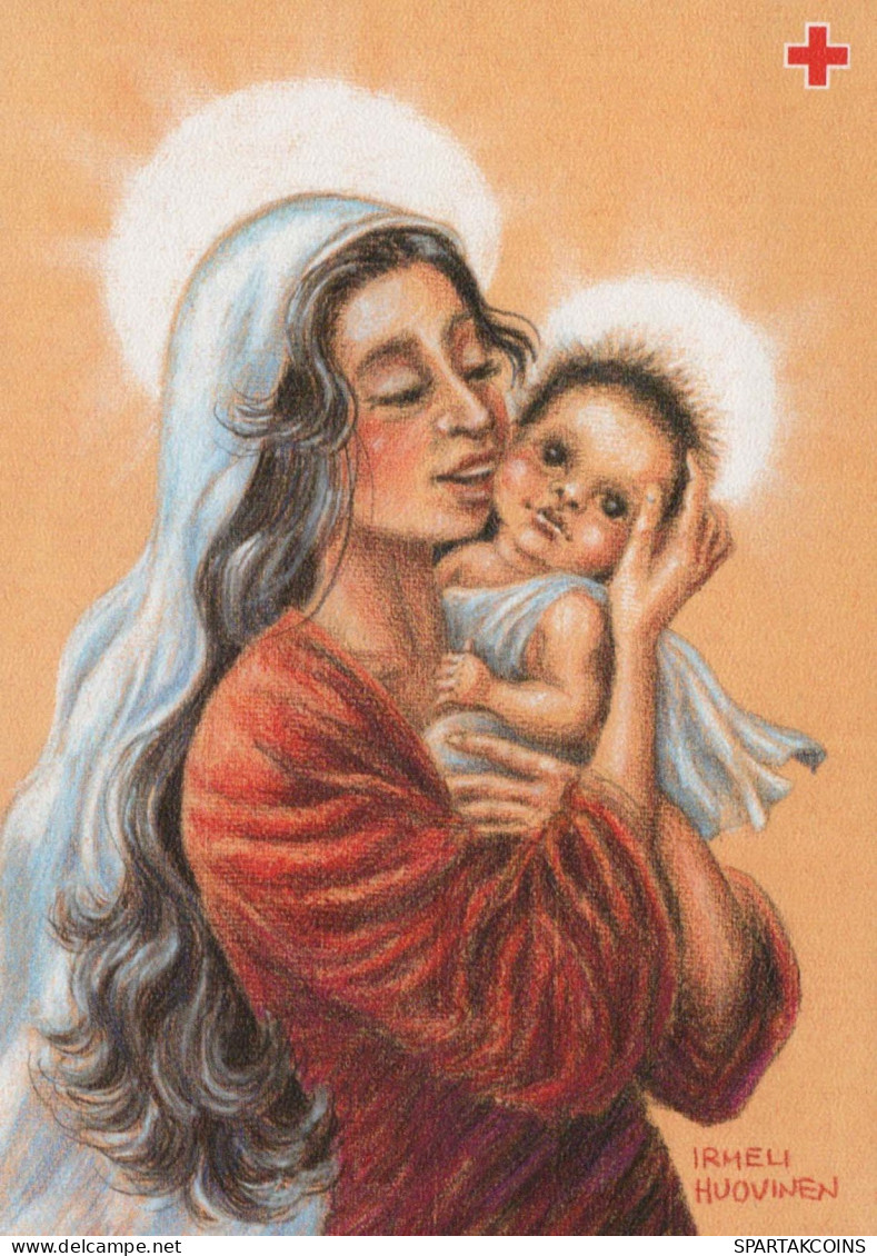 Virgen Mary Madonna Baby JESUS Christmas Religion Vintage Postcard CPSM #PBP940.GB - Vergine Maria E Madonne