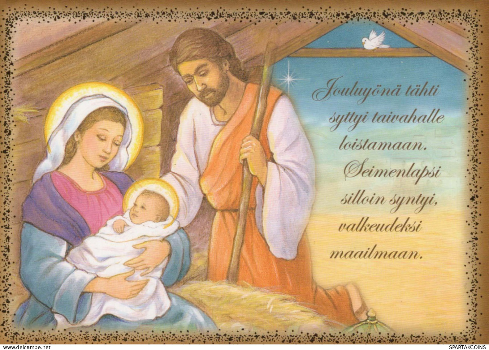 Virgen Mary Madonna Baby JESUS Christmas Religion Vintage Postcard CPSM #PBP690.GB - Virgen Mary & Madonnas