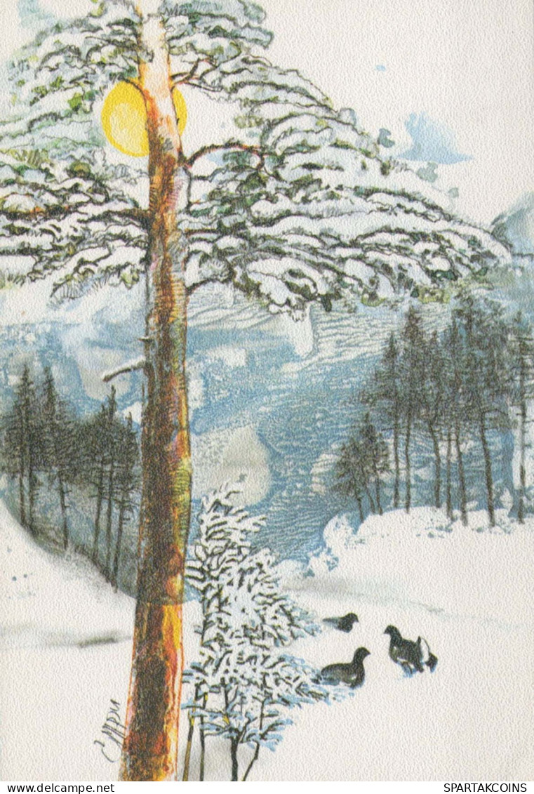 Happy New Year Christmas Vintage Postcard CPSM #PBN062.GB - Neujahr