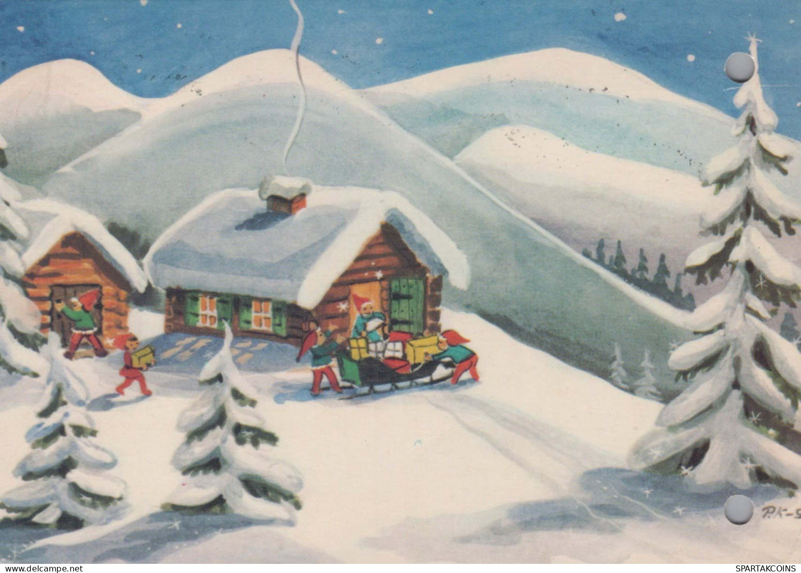 Happy New Year Christmas Vintage Postcard CPSM #PBM999.GB - Neujahr