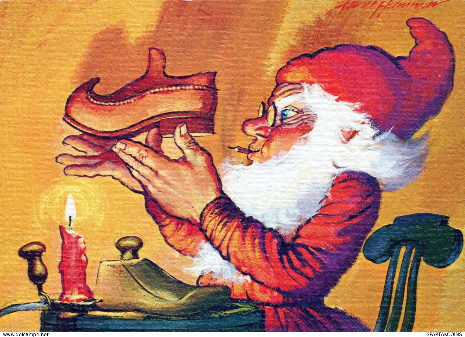 SANTA CLAUS Happy New Year Christmas Vintage Postcard CPSM #PBL120.GB - Santa Claus