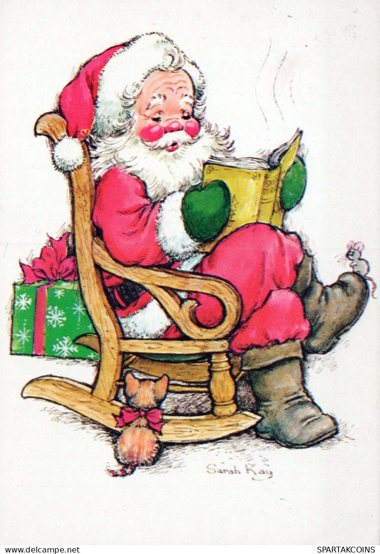 SANTA CLAUS Happy New Year Christmas Vintage Postcard CPSM #PBL317.GB - Santa Claus