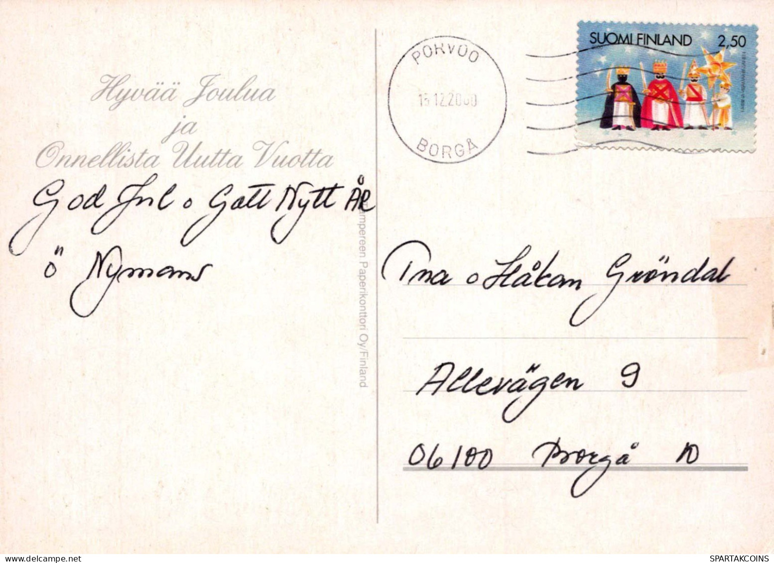 SANTA CLAUS Happy New Year Christmas Vintage Postcard CPSM #PBL255.GB - Santa Claus