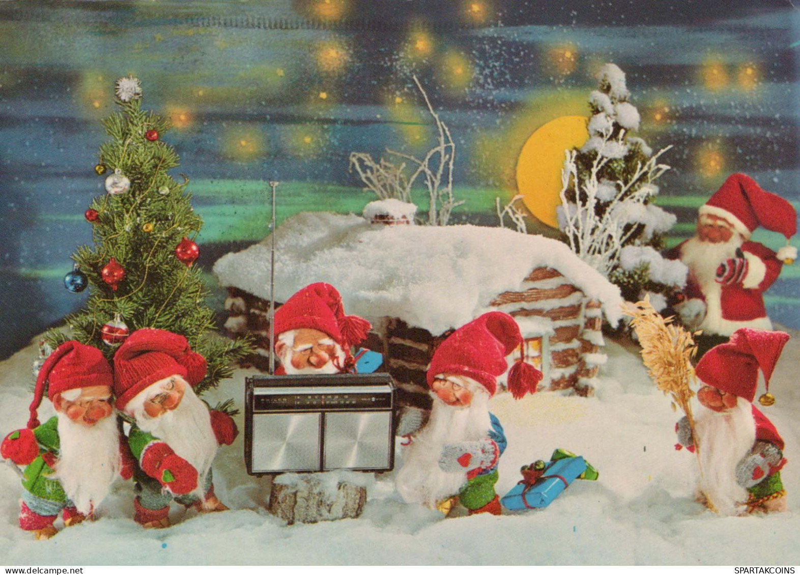 Happy New Year Christmas GNOME Vintage Postcard CPSM #PBA999.GB - Nouvel An