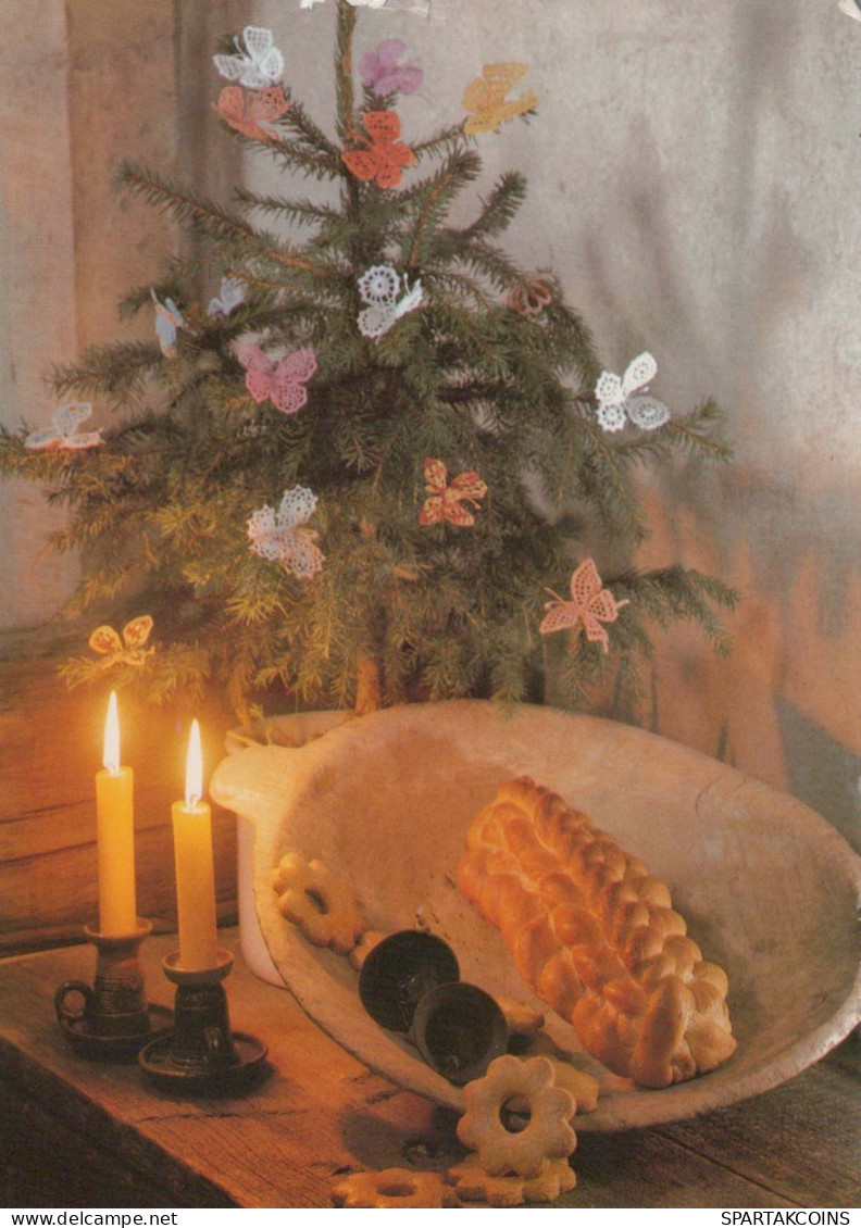 Happy New Year Christmas CANDLE Vintage Postcard CPSM #PBA806.GB - Nouvel An