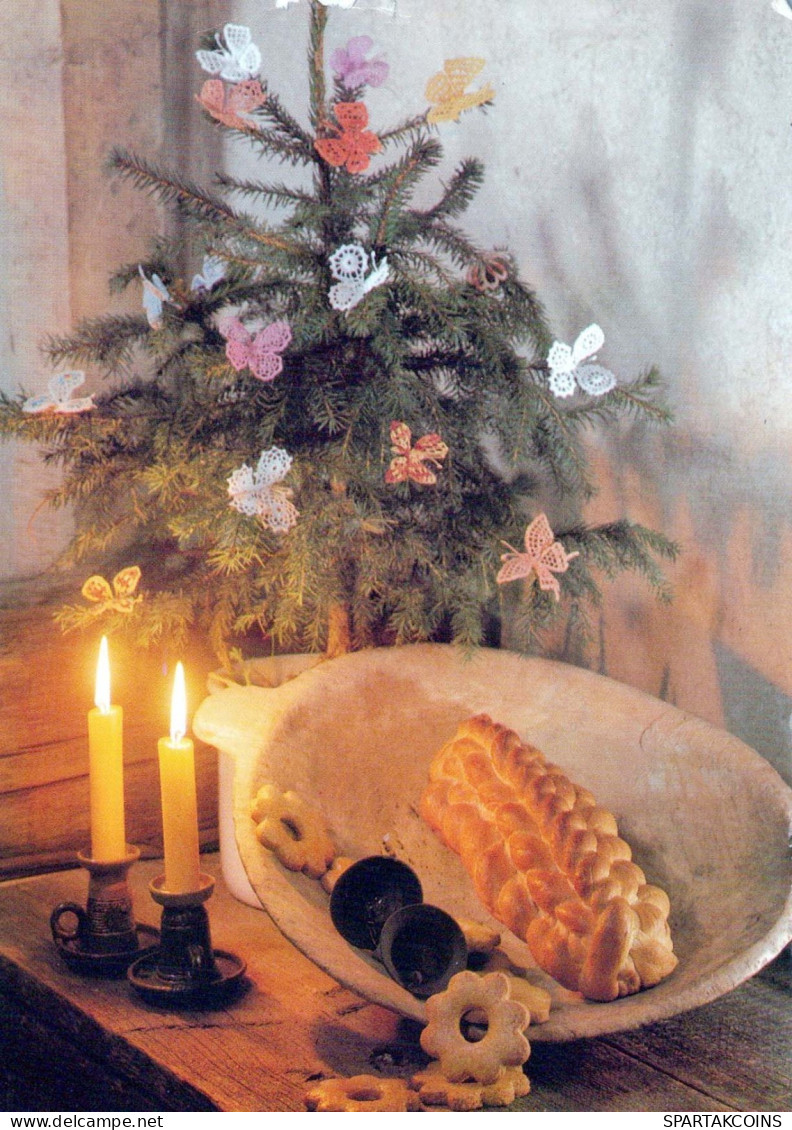 Happy New Year Christmas CANDLE Vintage Postcard CPSM #PBA806.GB - Nouvel An