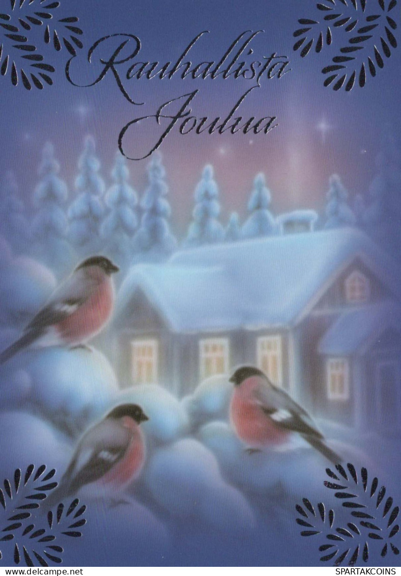 Happy New Year Christmas BIRD Vintage Postcard CPSM Unposted #PBA618.GB - Nouvel An