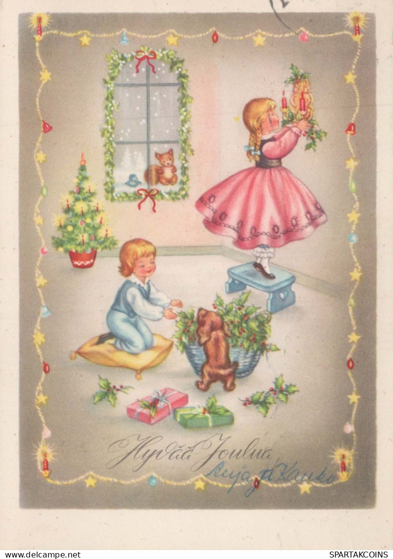 Happy New Year Christmas CHILDREN Vintage Postcard CPSM #PAY907.GB - Nouvel An