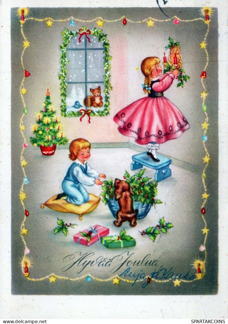 Happy New Year Christmas CHILDREN Vintage Postcard CPSM #PAY907.GB - Nouvel An