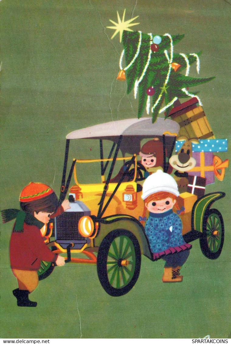 Happy New Year Christmas CHILDREN Vintage Postcard CPSM #PAY070.GB - New Year