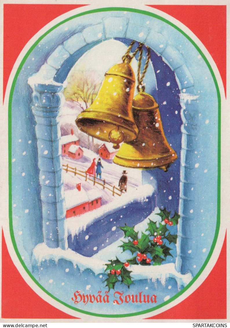 Happy New Year Christmas BELL Vintage Postcard CPSM #PAW433.GB - Nouvel An