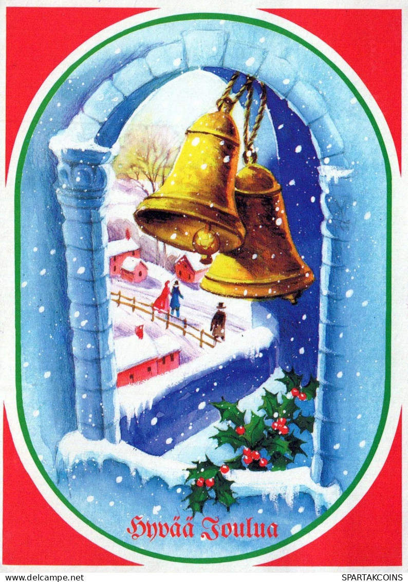 Happy New Year Christmas BELL Vintage Postcard CPSM #PAW433.GB - Nouvel An
