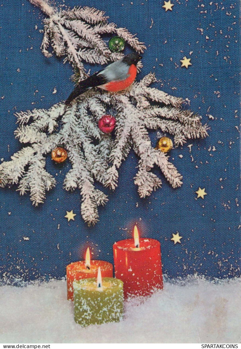 Happy New Year Christmas CANDLE Vintage Postcard CPSM #PAW131.GB - Nouvel An
