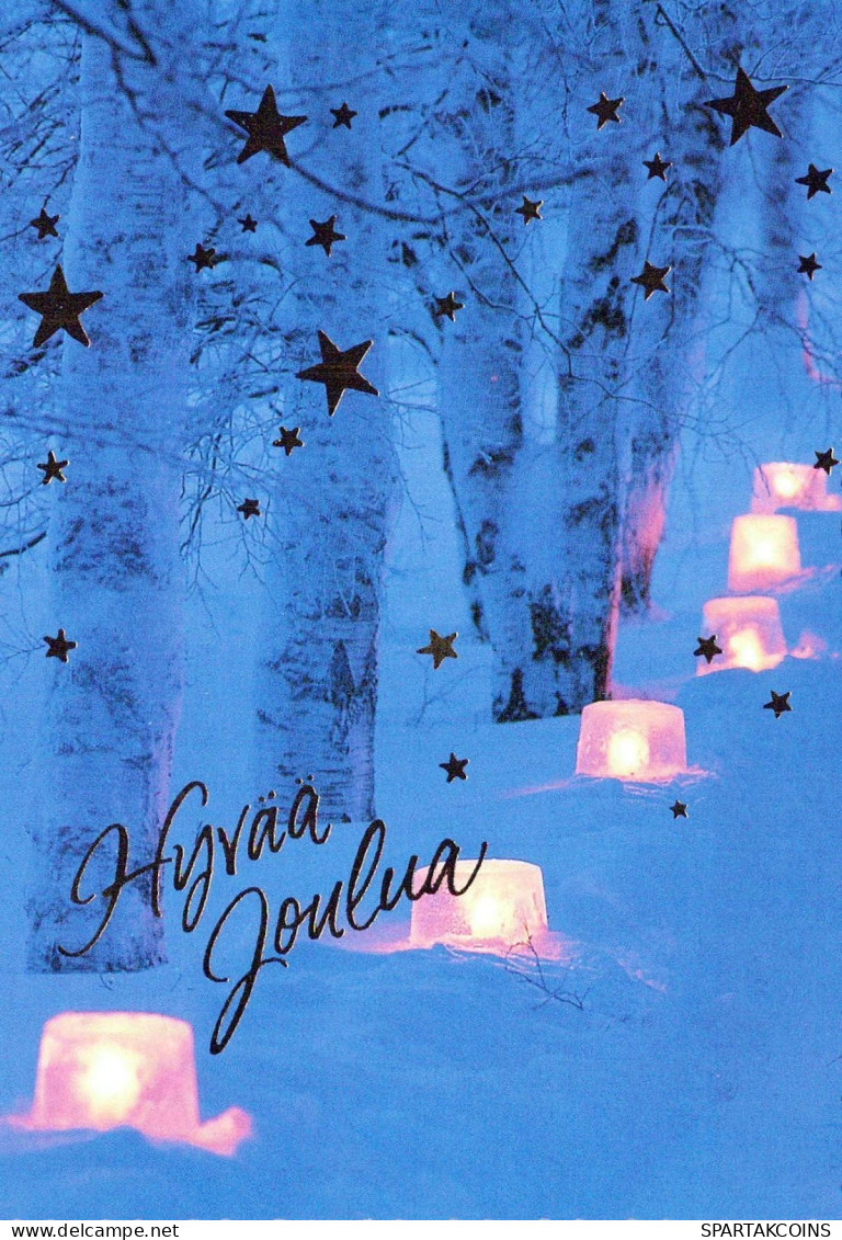 Happy New Year Christmas CANDLE Vintage Postcard CPSM #PAW071.GB - Nouvel An