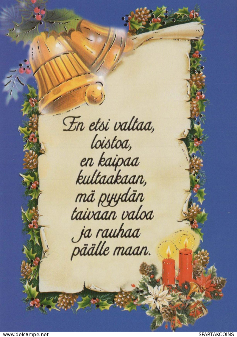 Happy New Year Christmas BELL Vintage Postcard CPSM #PAV153.GB - Año Nuevo