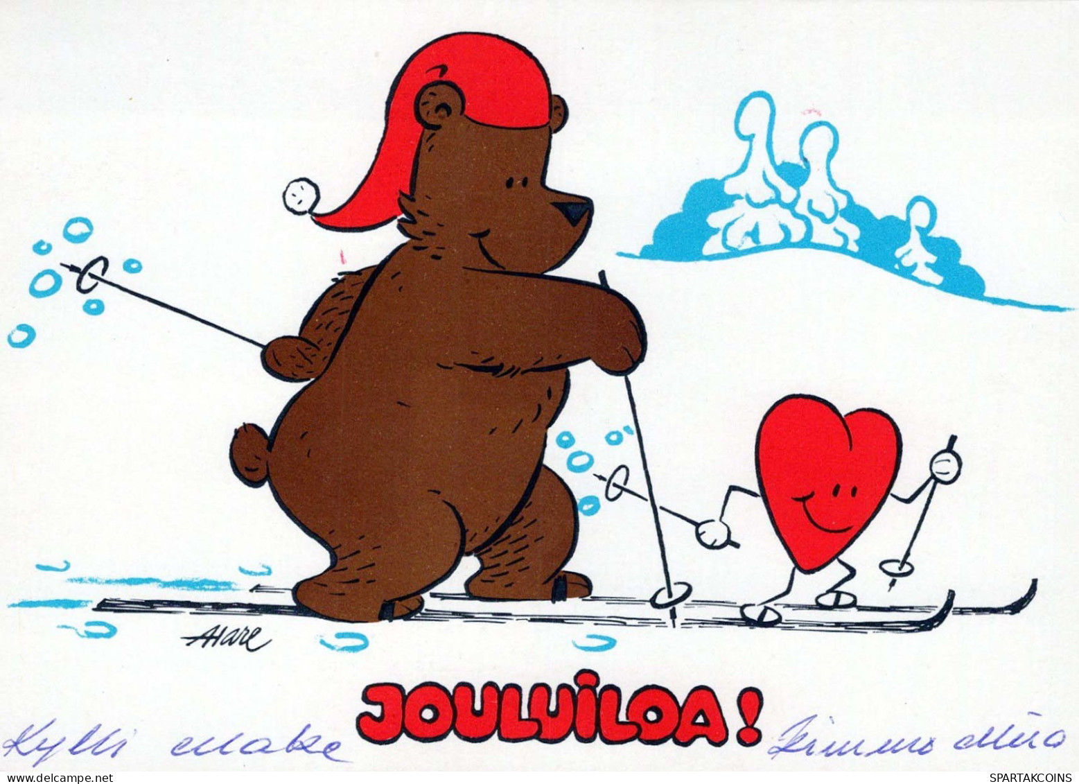 Happy New Year Christmas TEDDY BEAR Vintage Postcard CPSM #PAU689.GB - New Year