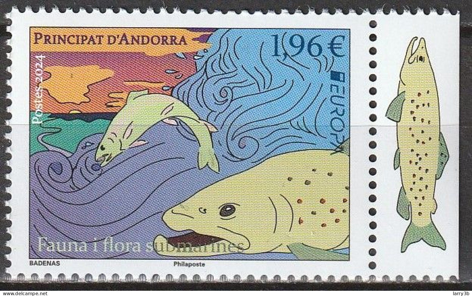 2024 - ANDORRE FRANCAIS - ANDORRA - EUROPA - CEPT - "FAUNE SOUS-MARINE - BDF ISSU FEUILLET - NEUF ** MNH - 2024