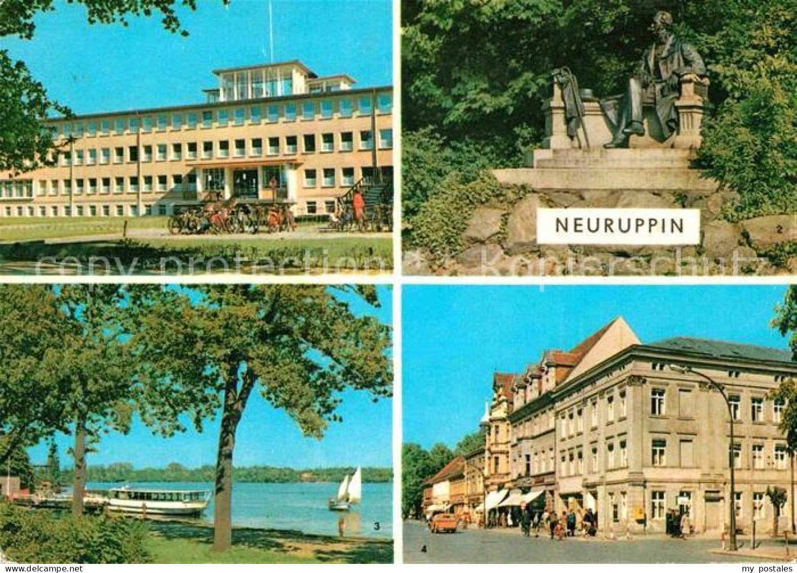 72631955 Neuruppin Fontanedenkmal Karl-Marx-Strasse Neuruppin - Neuruppin