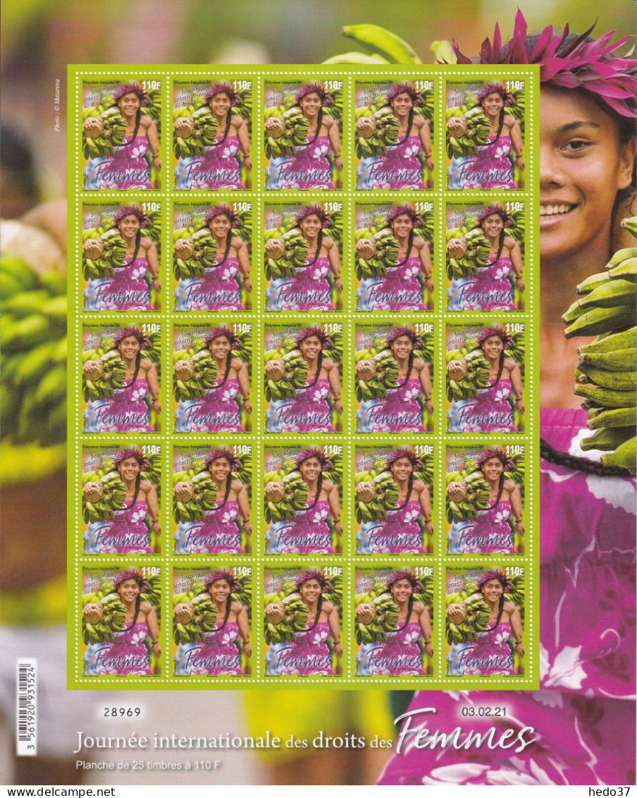 Polynésie Journée Internationale Des Femmes - Feuille Entière - Neuf ** Sans Charnière - TB - Unused Stamps