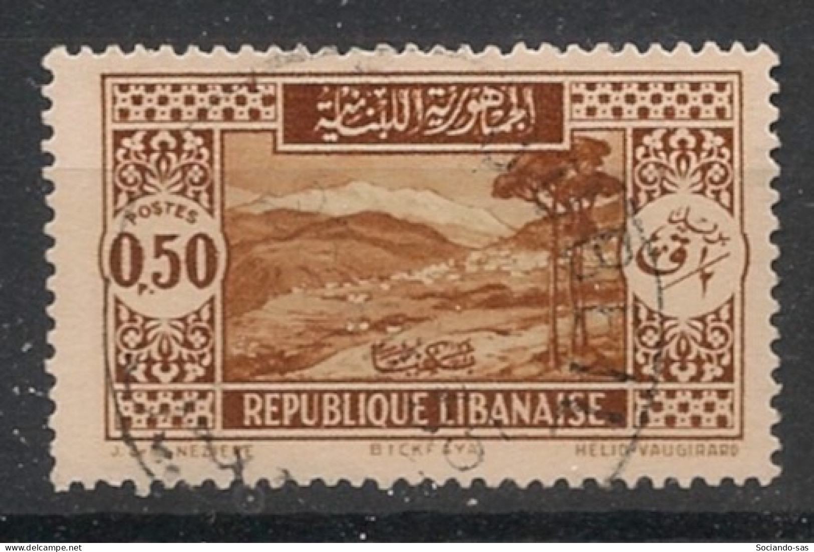 GRAND LIBAN - 1930-35 - N°YT. 131a - Bickfaya 0pi50 Brun-jaune - Type II - Oblitéré / Used - Used Stamps