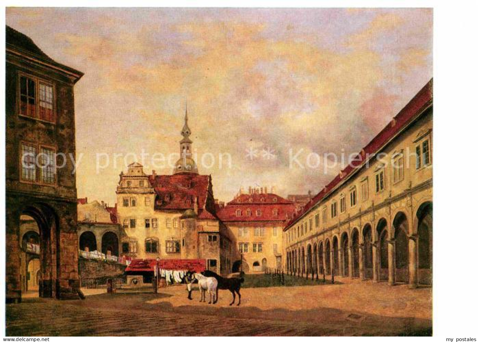 72631883 Dresden Stallhof Kuenstlerkarte Johann Gottfried Pulian Dresden - Dresden