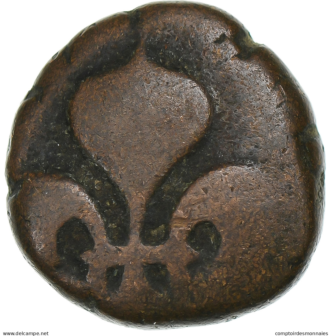 Inde Française , Louis XV, Doudou, N.d. (1715-1774), Pondichéry, Bronze, B+ - Sonstige & Ohne Zuordnung