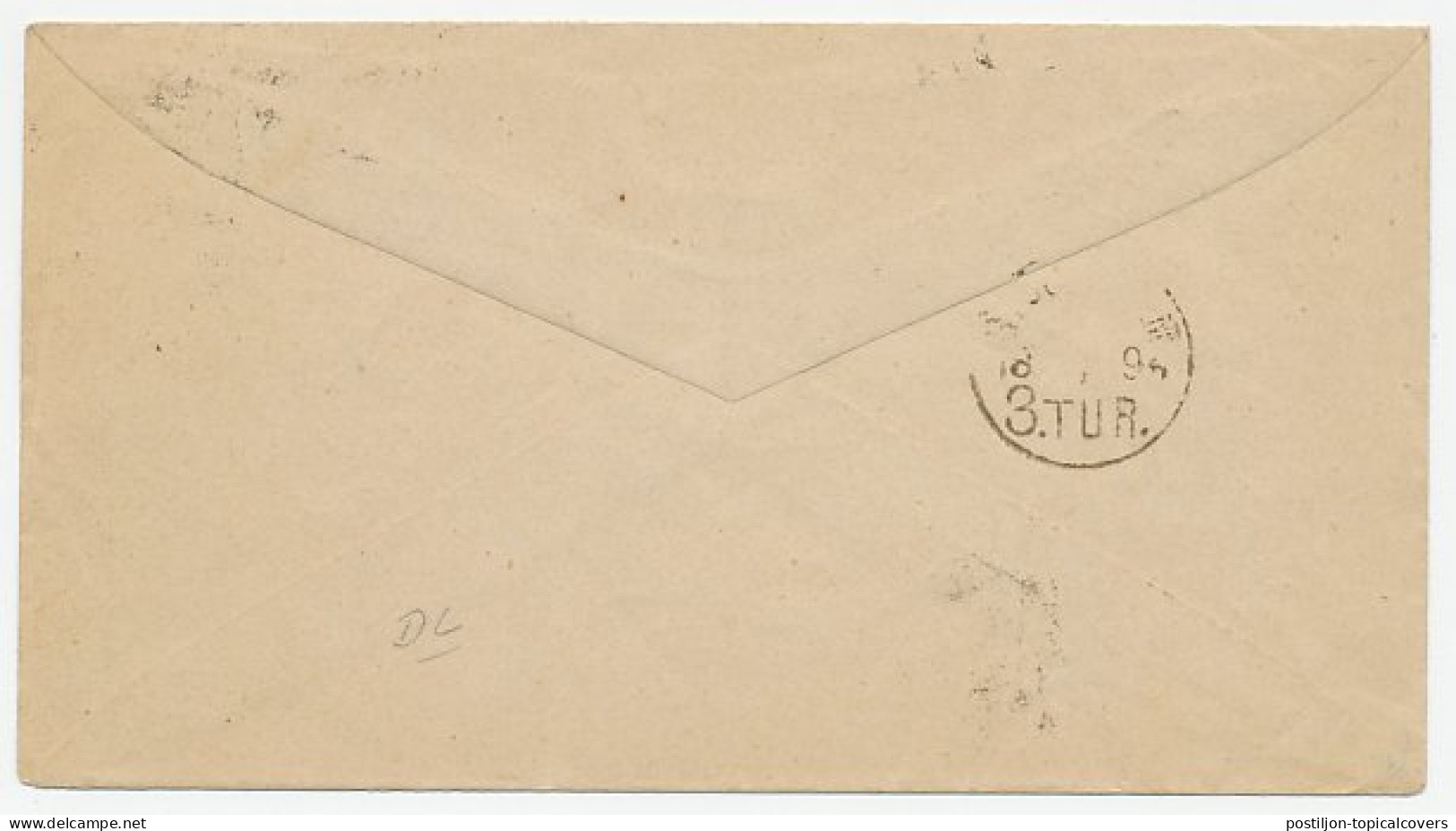 Envelop G. 5 / Bijfrankering Deventer - Zweden 1894 - Postal Stationery