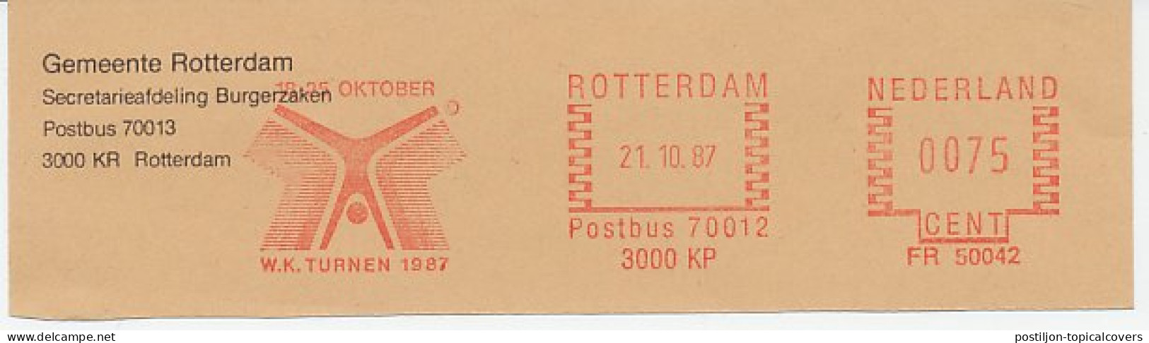 Meter Top Cut Netherlands 1987 World Championships Gymnastics 1987 - Andere & Zonder Classificatie