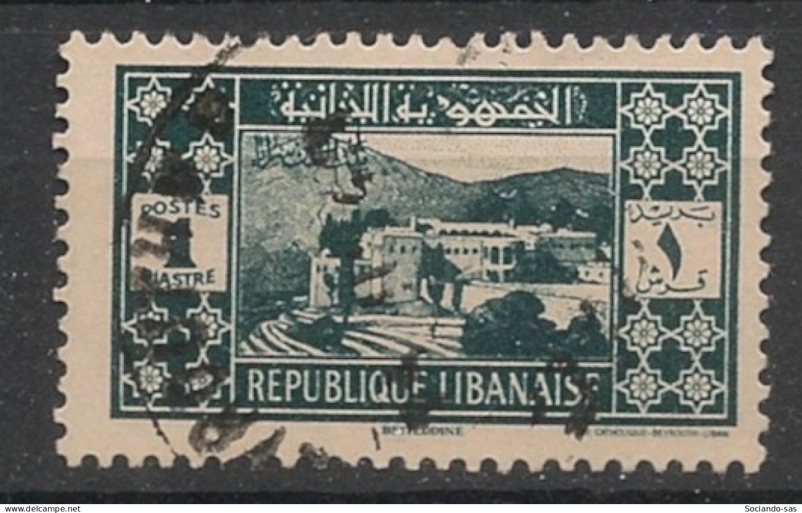 GRAND LIBAN - 1939 - N°YT. 164 - Beiteddine 1pi Ardoise - Oblitéré / Used - Used Stamps