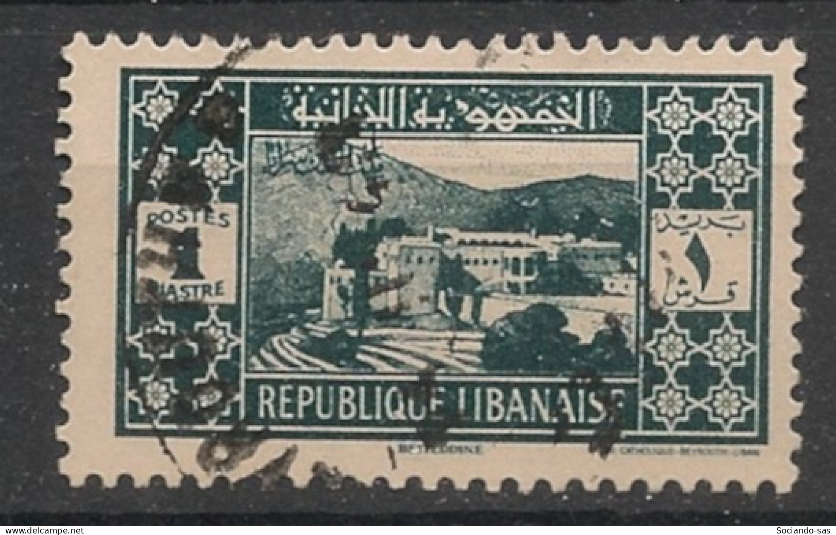 GRAND LIBAN - 1939 - N°YT. 164 - Beiteddine 1pi Ardoise - Oblitéré / Used - Usados