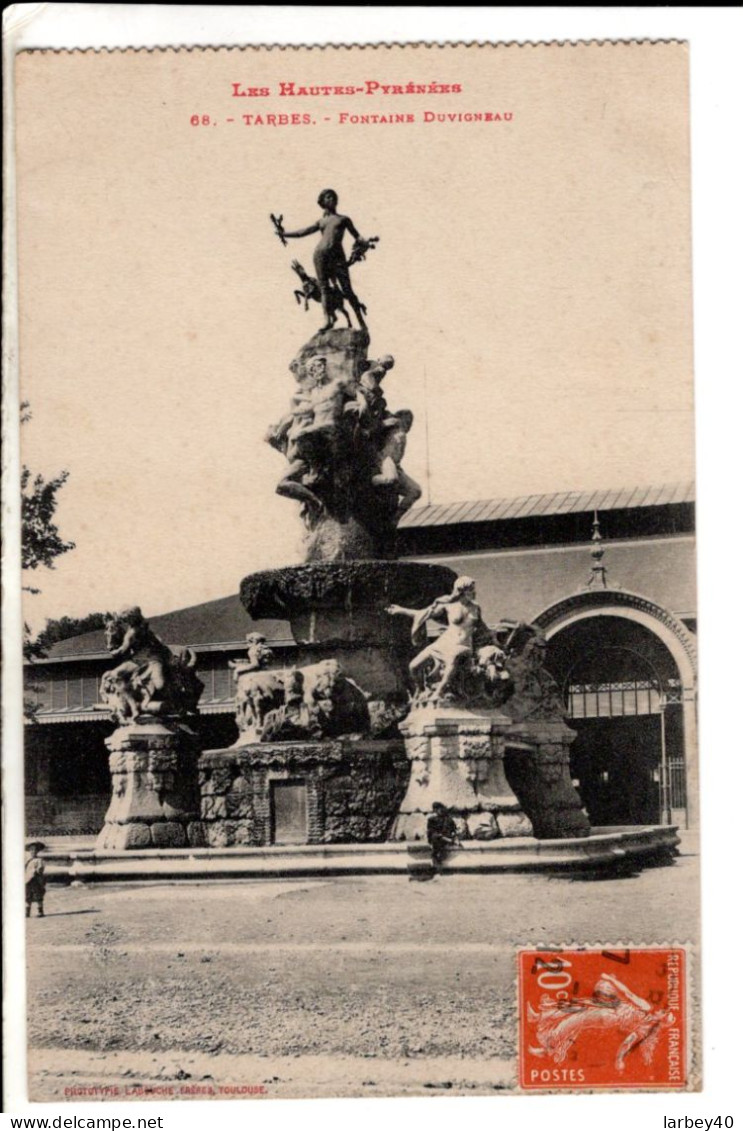 65 - Tarbes Fontaine Duvigneau - Musee - Cours De Refeye - 3 Cartes Postales Ancienne - Tarbes