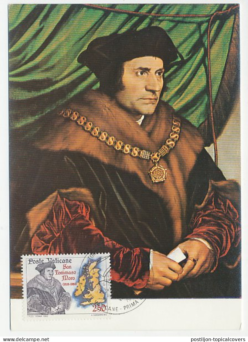 Maximum Card Vatican 1985 Thomas More - Humanist - Autres & Non Classés