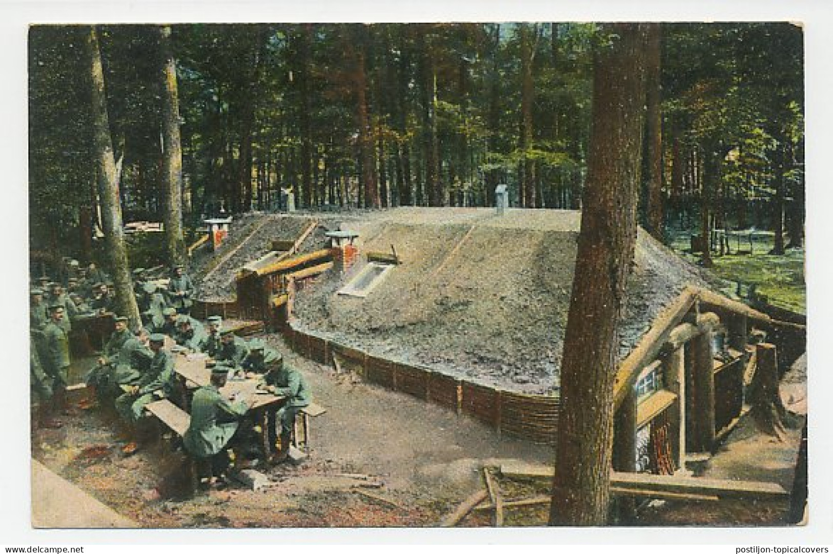 Fieldpost Postcard Germany / France 1916 Soldiers - Writing - WWI - WW1