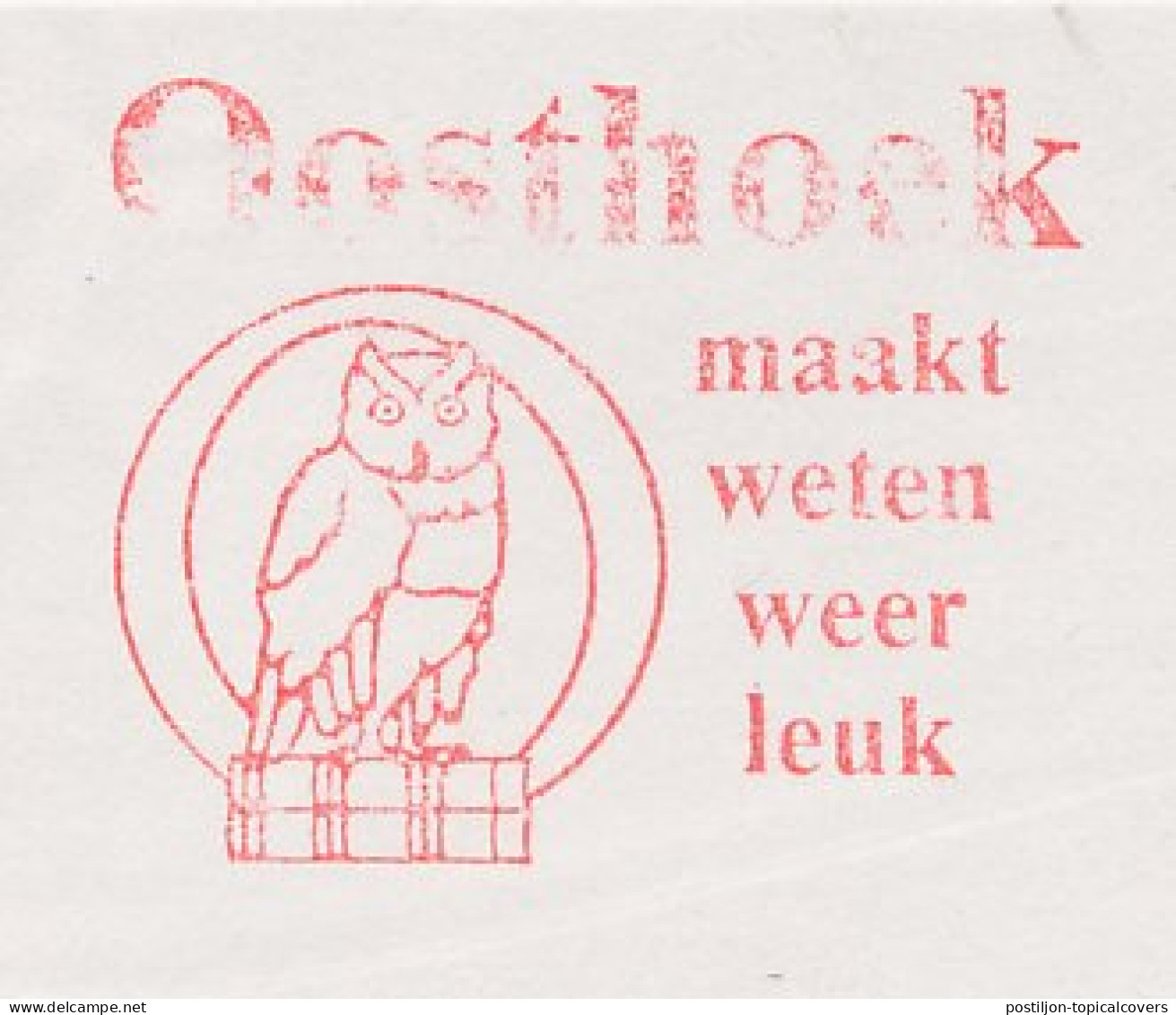 Meter Cut Netherlands 1984 Bird - Owl  - Andere & Zonder Classificatie