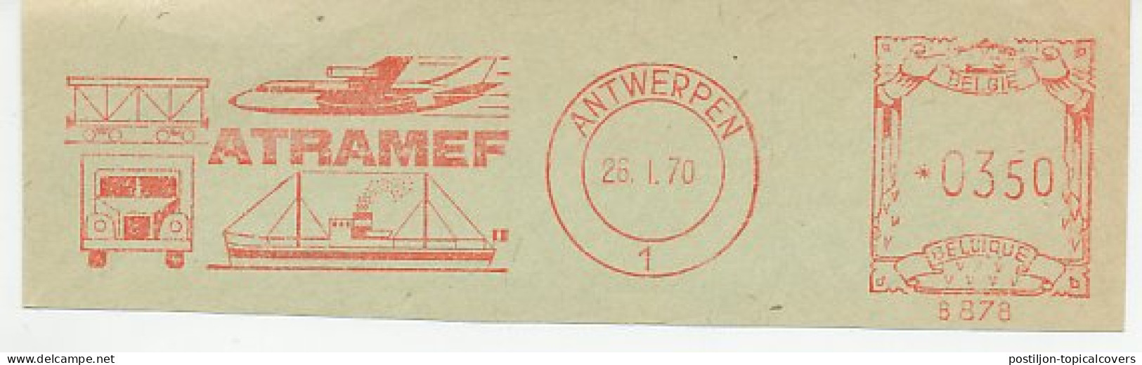 Meter Cut Belgium 1970 Train - Truck - Airplane - Ship - Other & Unclassified