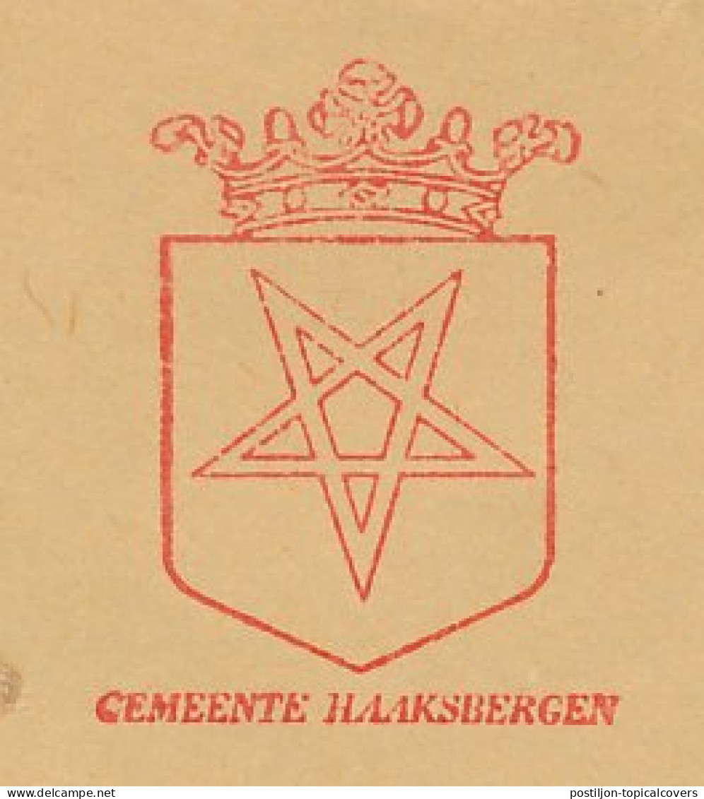 Meter Cover Netherlands 1973 Pentagram - Municipal Coat Of Arms Haaksbergen - Sonstige & Ohne Zuordnung