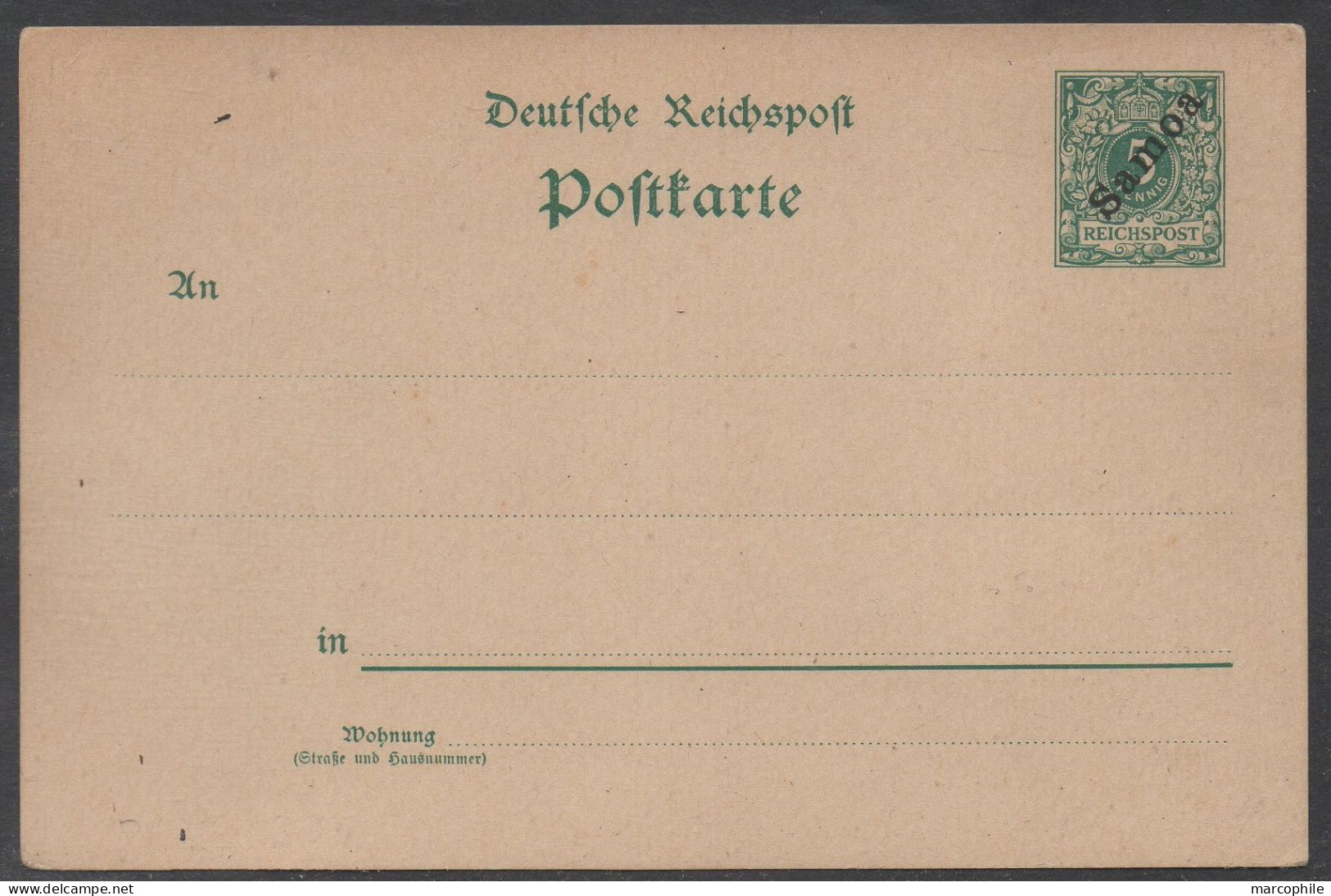 SAMOA / 1900 # P1 I - GSK OHNE DRUCKDATUM  - ENTIER POSTAL SANS DATE / KW 45.00 EURO - Samoa